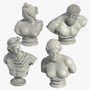 3d model classical bust set