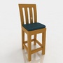 3d bar stool leather