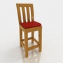 bar stool leather 3d max