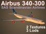 3d airbus 340-300 sas model