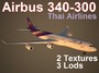 3d airbus 340-300 tha model