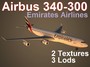 max airbus 340-300 uae