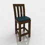 obj bar stool leather