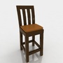 3d model bar stool leather