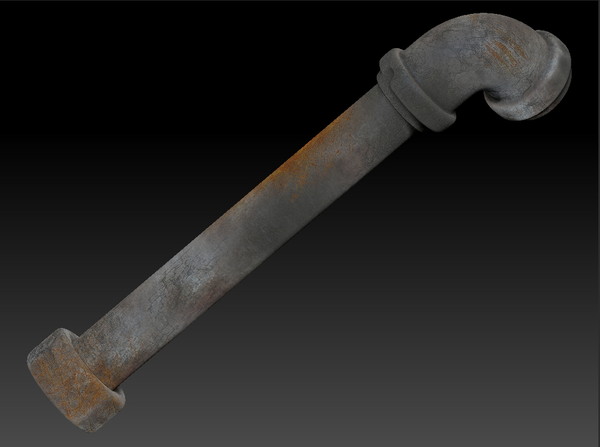 lead pipe mobster 3d model - Mobster Style Lead Pipe... by scyrus