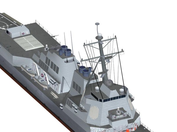 3d model arleigh burke class destroyer - Arleigh Burke Class Destroyer... by FangioDesign