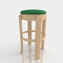 3d bar stool leather