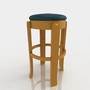 3d bar stool leather