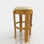 3dsmax bar stool leather