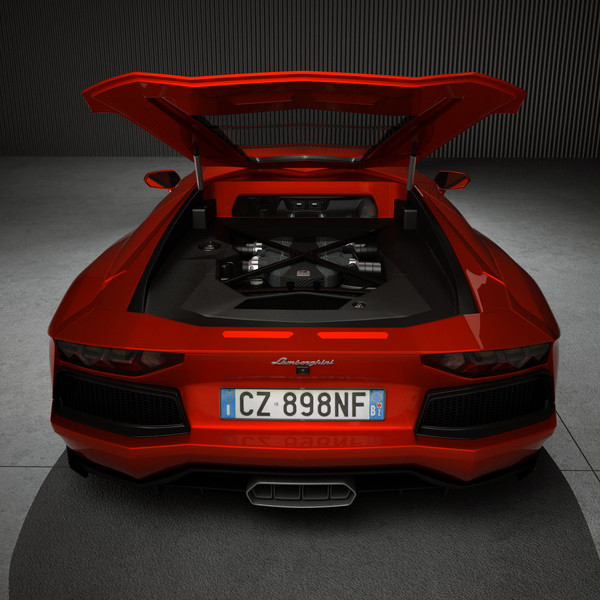lamborghini aventador lp700-4 3d model - Lamborghini Aventador LP700-4... by SamJigga