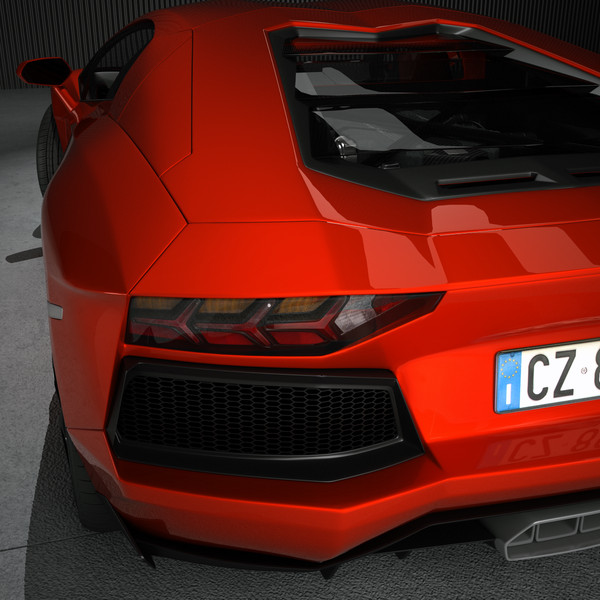lamborghini aventador lp700-4 3d model - Lamborghini Aventador LP700-4... by SamJigga