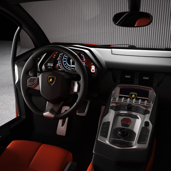 lamborghini aventador lp700-4 3d model - Lamborghini Aventador LP700-4... by SamJigga
