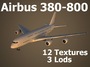 3d airbus 380-800 airlines model