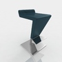 3d bar stool leather model