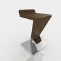 3d model bar stool leather