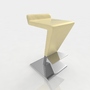 3d model bar stool leather
