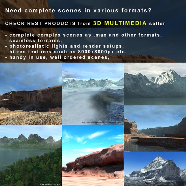 3ds max terrain mountain landscape - Mountain Terrain... by 3D_Multimedia