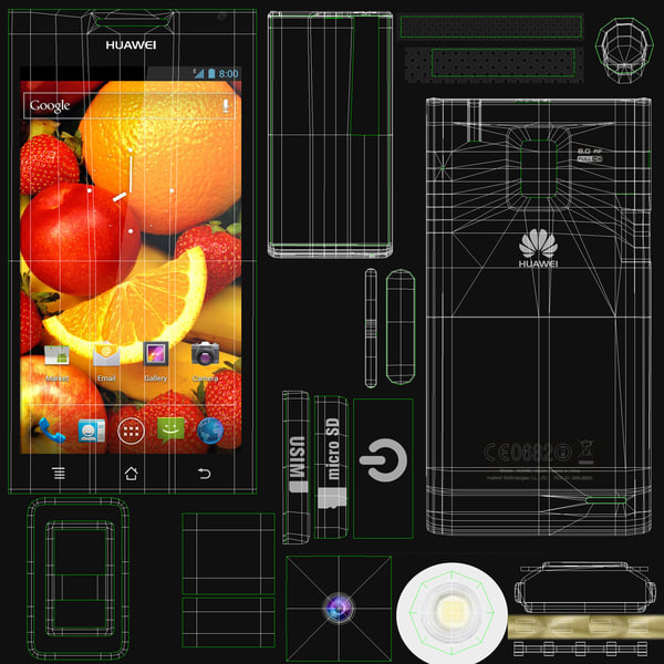 huawei ascend p1 black obj - Huawei Ascend P1 Black Color... by Leeift