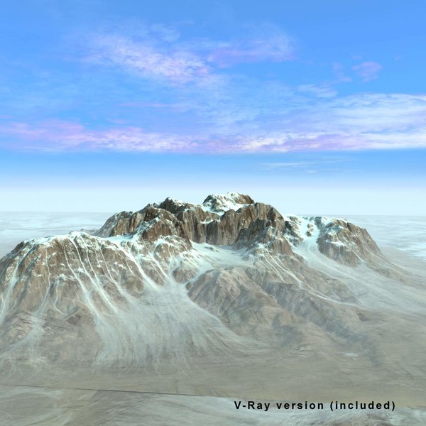 snowy mountain snow rock landscape 3d model - Mountain Terrain Landscape Snowy... by 3D_Multimedia