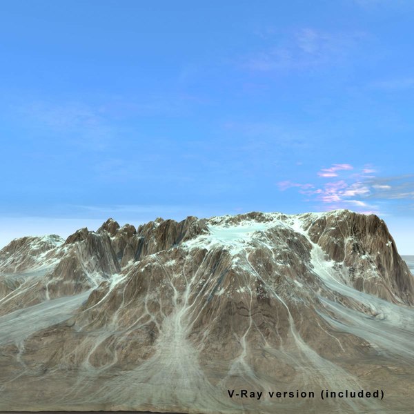 snowy mountain snow rock landscape 3d model - Mountain Terrain Landscape Snowy... by 3D_Multimedia