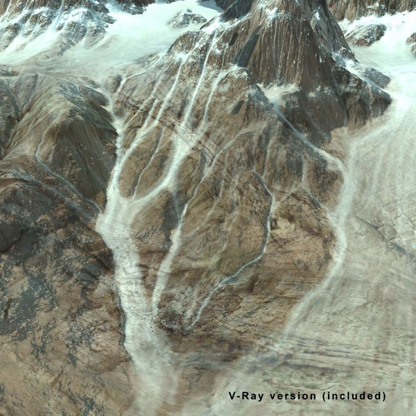 snowy mountain snow rock landscape 3d model - Mountain Terrain Landscape Snowy... by 3D_Multimedia