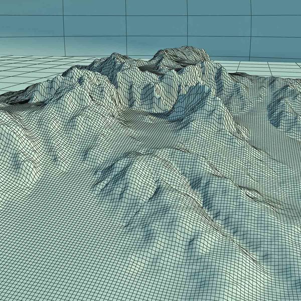 snowy mountain snow rock landscape 3d model - Mountain Terrain Landscape Snowy... by 3D_Multimedia