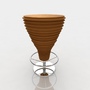 3d bar stool leather