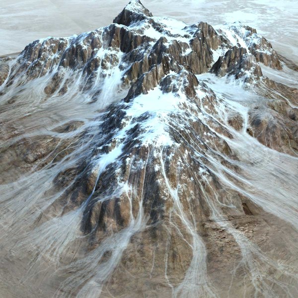 snowy mountain snow rock landscape 3d model - Mountain Terrain Landscape Snowy... by 3D_Multimedia