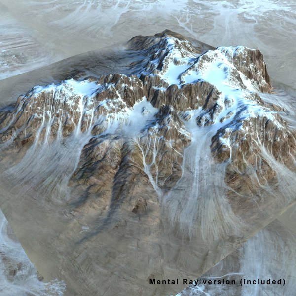 snowy mountain snow rock landscape 3d model - Mountain Terrain Landscape Snowy... by 3D_Multimedia