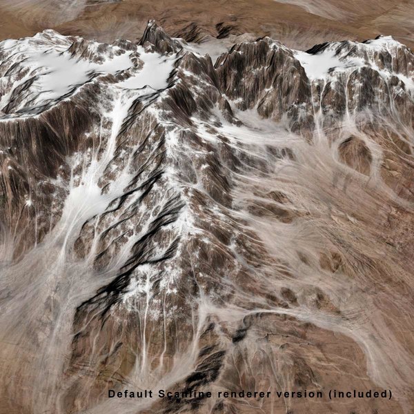 snowy mountain snow rock landscape 3d model - Mountain Terrain Landscape Snowy... by 3D_Multimedia