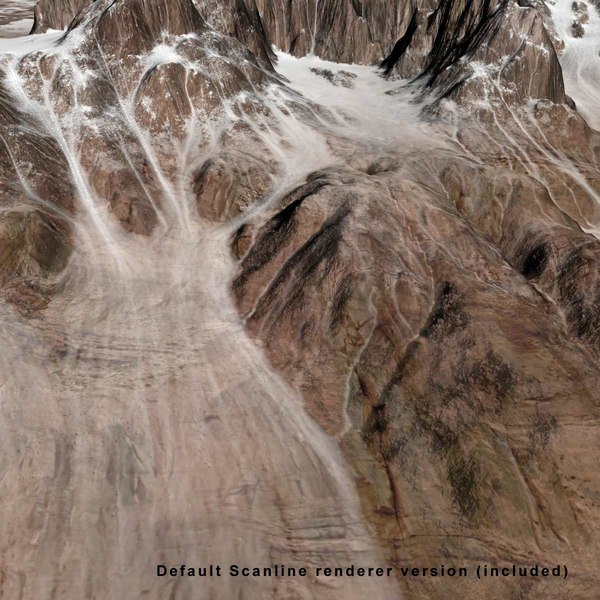 snowy mountain snow rock landscape 3d model - Mountain Terrain Landscape Snowy... by 3D_Multimedia