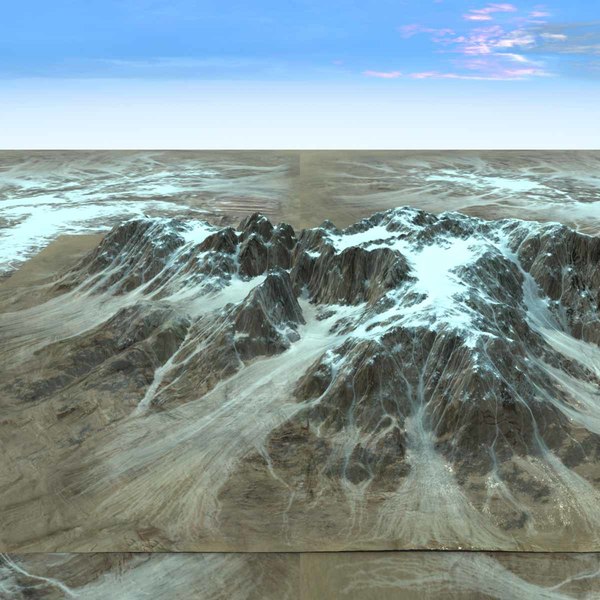 snowy mountain snow rock landscape 3d model - Mountain Terrain Landscape Snowy... by 3D_Multimedia