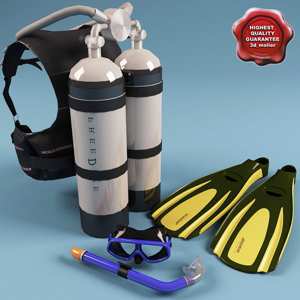max diving set scuba - Diving Collection... by 3d_molier