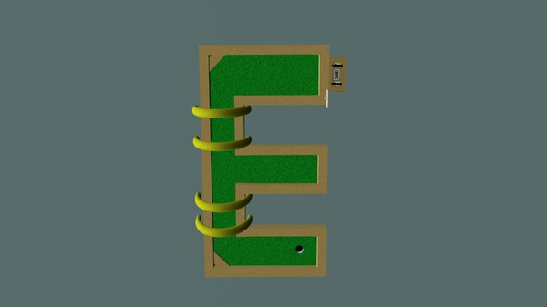 mini golf hole e 3d ma - Mini Golf Alphabet E Hole... by razorsharpgames
