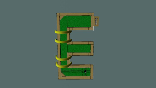 mini golf hole e 3d ma - Mini Golf Alphabet E Hole... by razorsharpgames