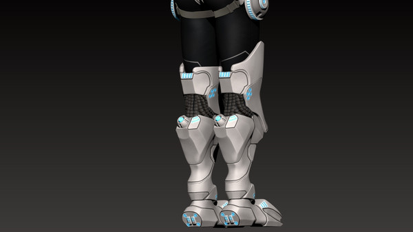 human cyborg leila 3d model - Human cyborg Leila... by Vakha