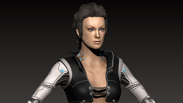 human cyborg leila 3d model - Human cyborg Leila... by Vakha
