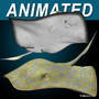 3d realistic bluespotted stingray model