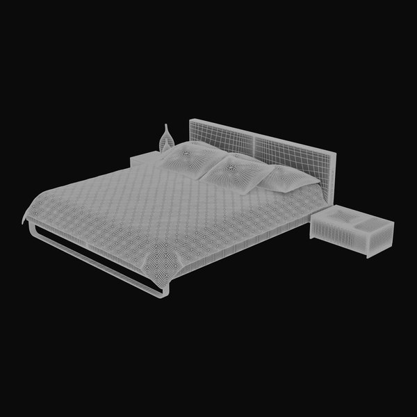 3d model architectural - Bed 03... by Lajhar 