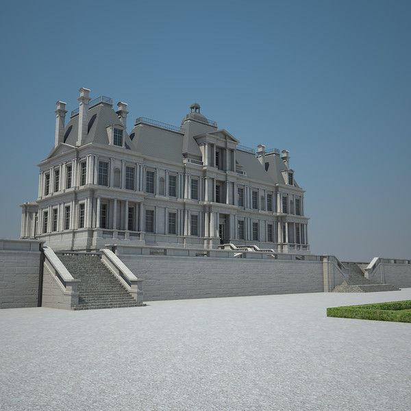 3d french chateau model - French Chateau... by Van der Dal