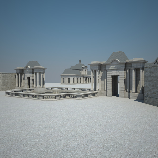 3d french chateau model - French Chateau... by Van der Dal