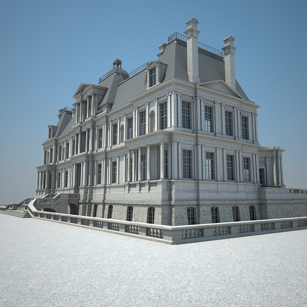 3d french chateau model - French Chateau... by Van der Dal