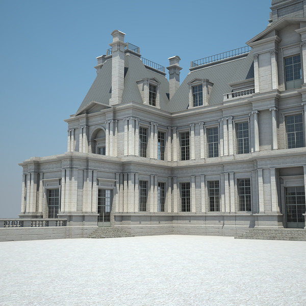 3d french chateau model - French Chateau... by Van der Dal