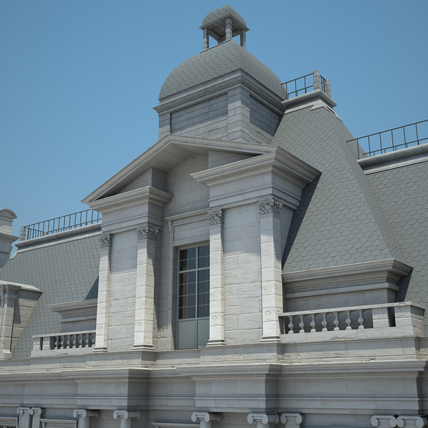 3d french chateau model - French Chateau... by Van der Dal