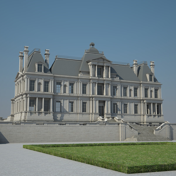 3d french chateau model - French Chateau... by Van der Dal