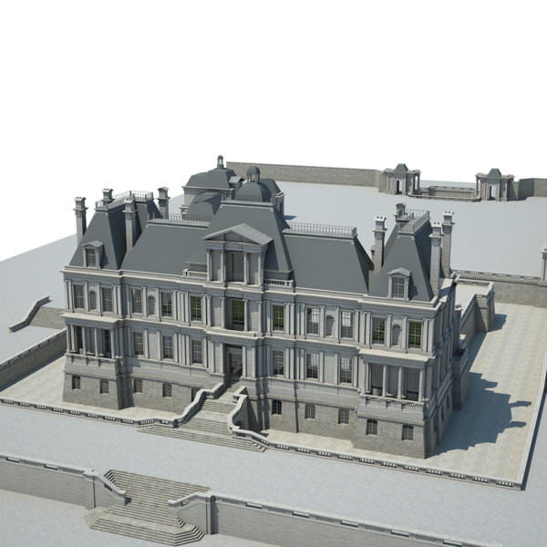 3d french chateau model - French Chateau... by Van der Dal