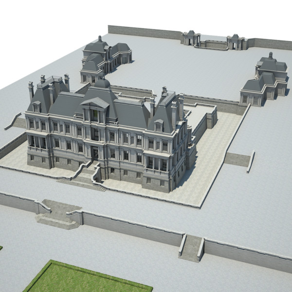 3d french chateau model - French Chateau... by Van der Dal