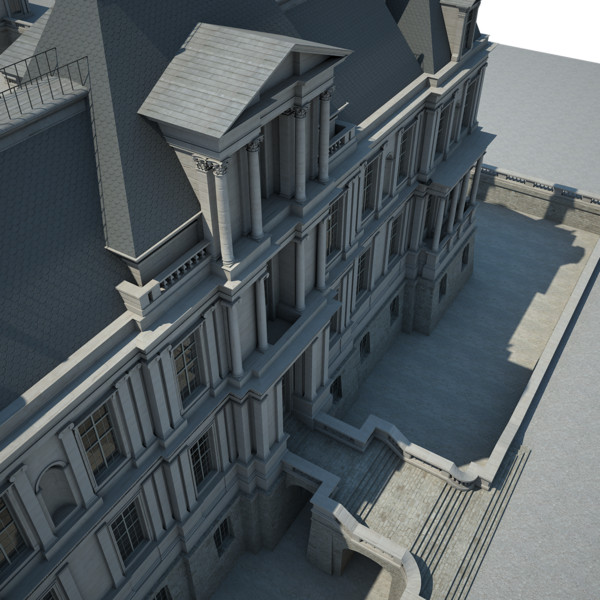 3d french chateau model - French Chateau... by Van der Dal