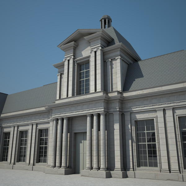 3d french chateau model - French Chateau... by Van der Dal