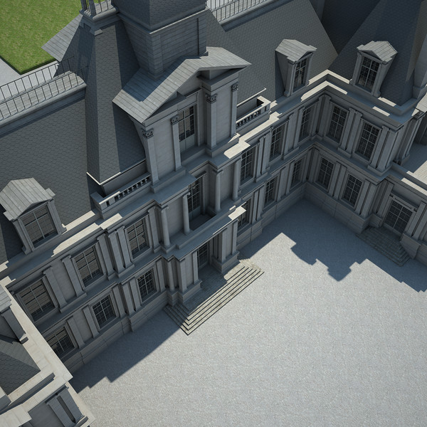3d french chateau model - French Chateau... by Van der Dal